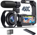 4K Video Camera Camcorder Ultra HD 56MP Wi-Fi YouTube Vlogging Camera 18X Zoom 3.0 Inch Touch Screen Digital Camera Recorder with Microphone IR Night Vision Vlog Cameras