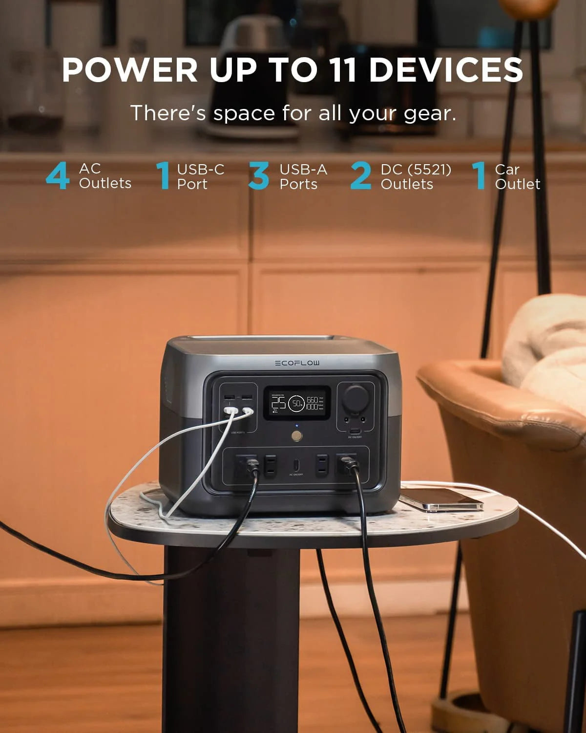 EcoFlow RIVER 2 Max Portable Power Station 512Wh Solar Generator 1000W H868456