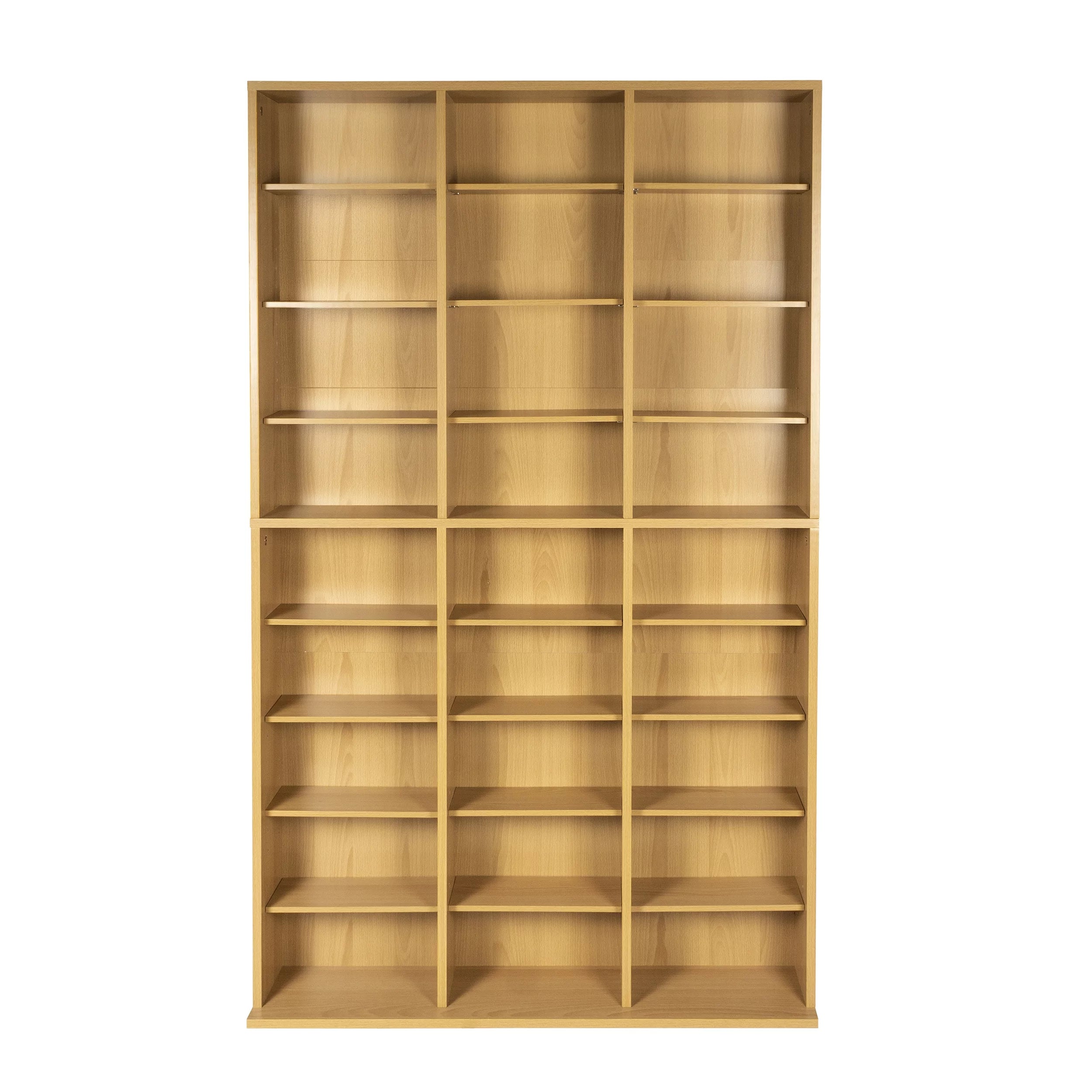 Atlantic Oskar Adjustable Wood Media Storage Bookcase, Espresso Q34005