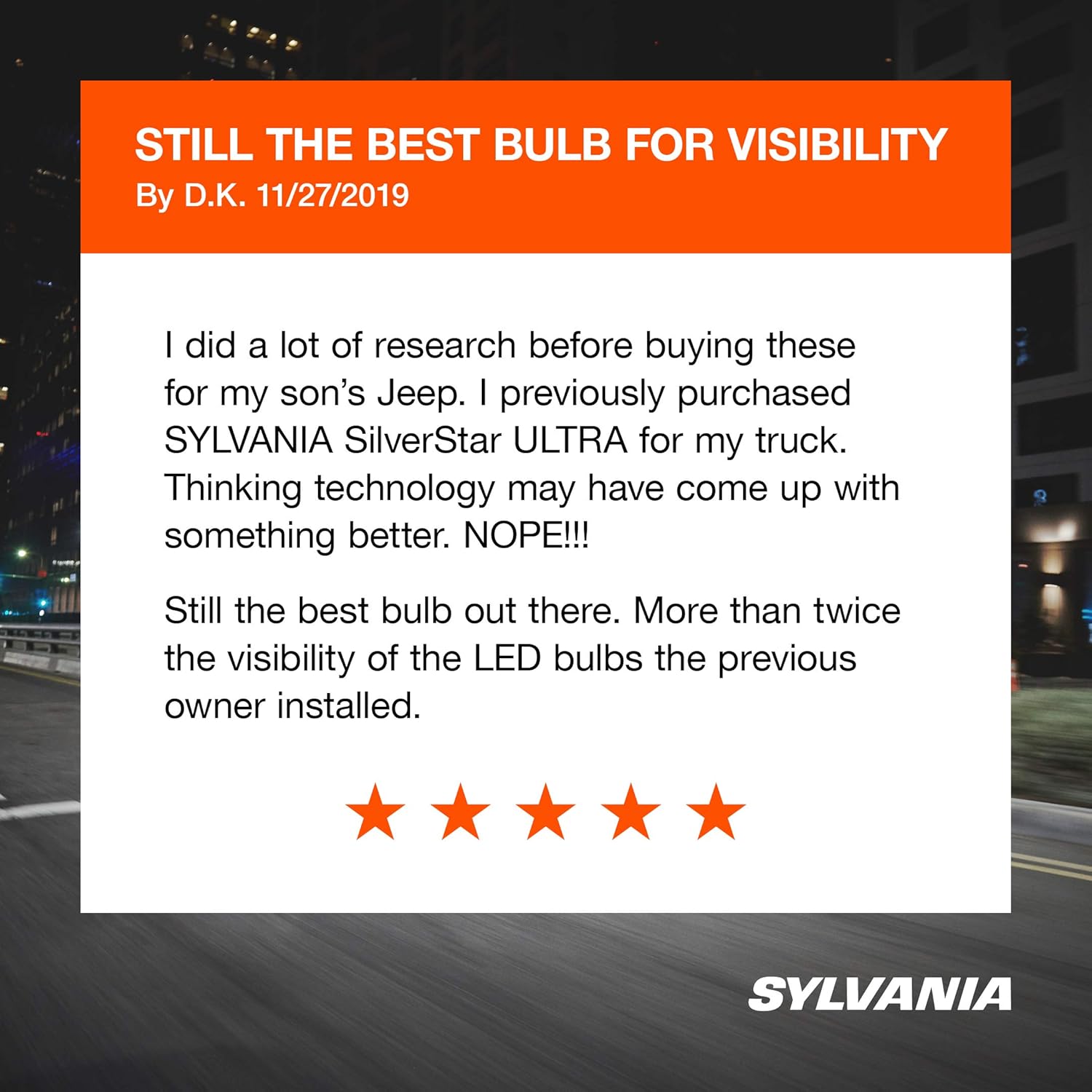 SYLVANIA 9003 SilverStar Ultra Halogen Headlight Bulb, High/Low Beam, 2 Pack N896