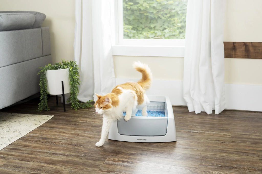 PetSafe ScoopFree Crystal Classic Self-Cleaning Cat Litter Box, Gray W9015