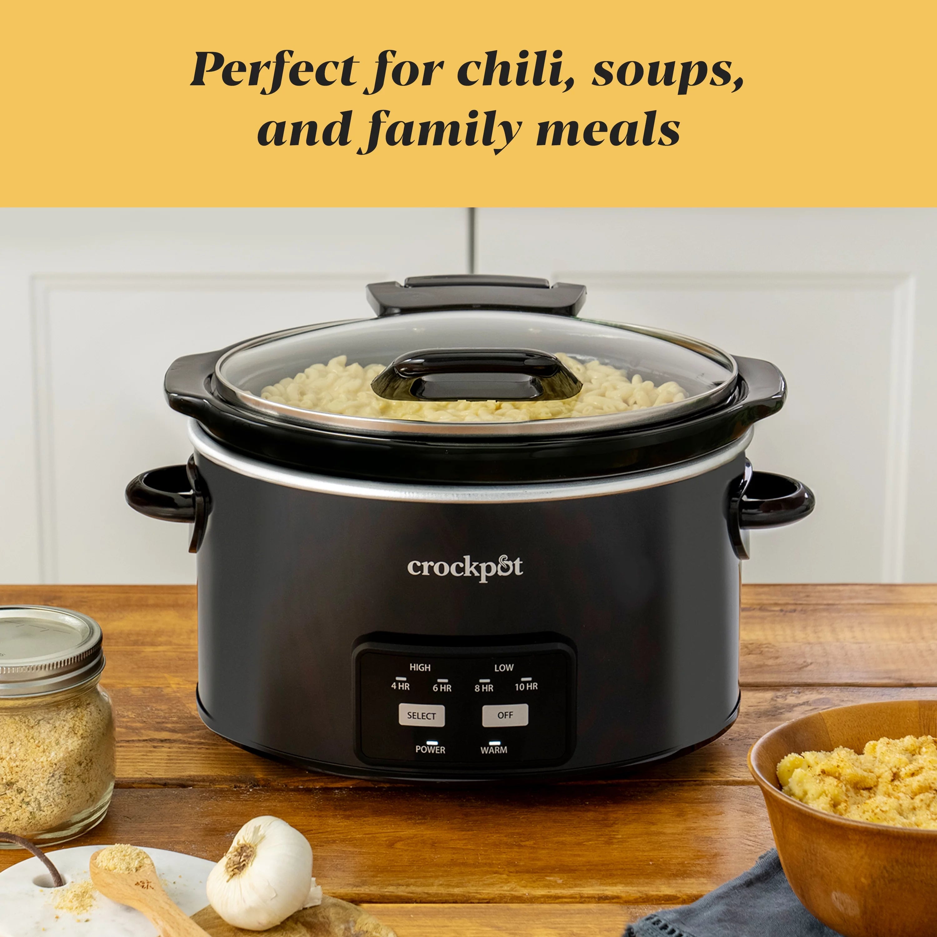 Crock-Pot 4.5-Quart Lift & Serve Slow Cooker, Black Z391115