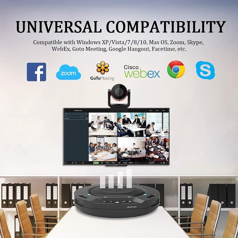 Runpu Video Conference System Bundle with Wireless Speaker and HD Camera E32644