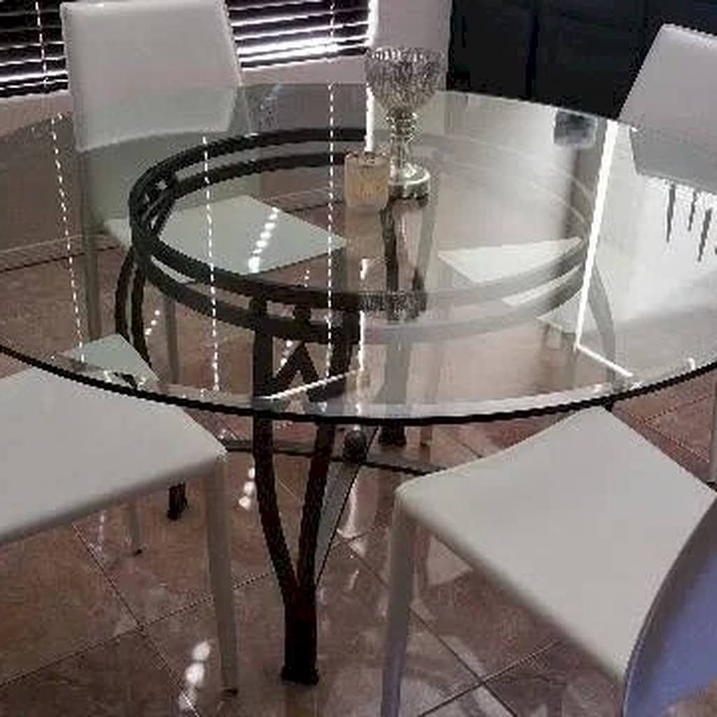 60 inch Round Tempered Glass Table Top, Beveled G571076