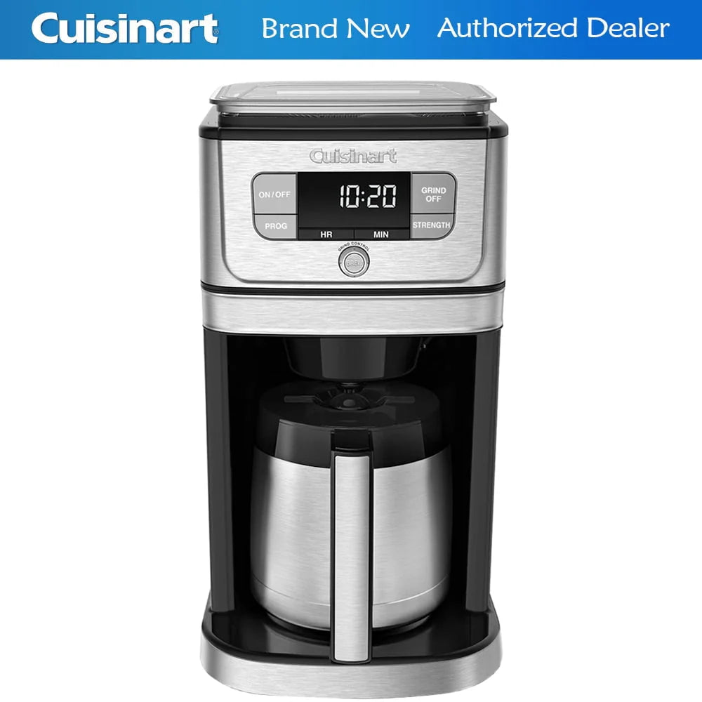 Cuisinart Grind & Brew 10 Cup Burr Coffeemaker, Silver C1314