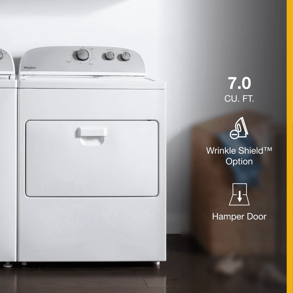 Whirlpool WGD4950HW 7.0 Cu Ft Top Load Gas Dryer, White M52318
