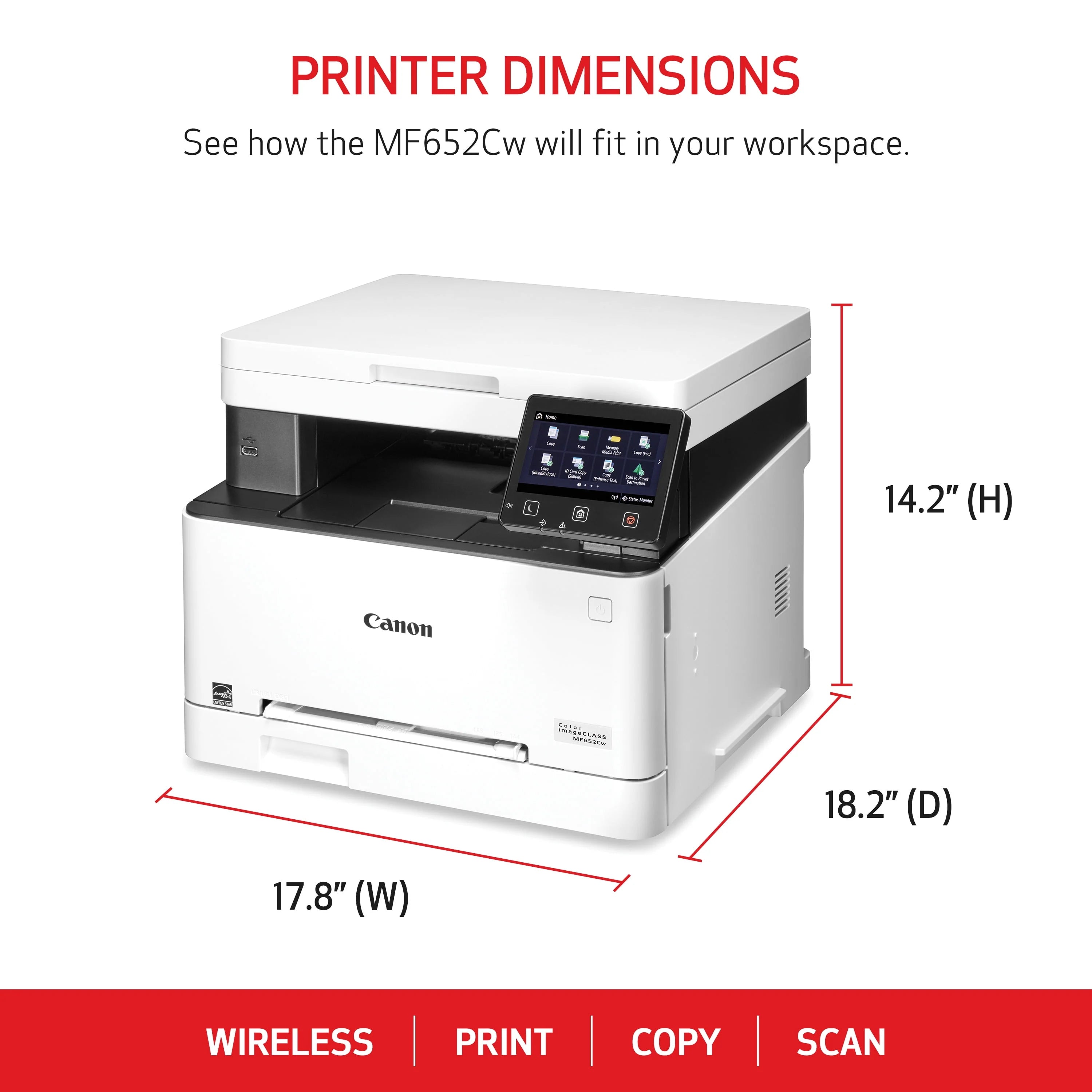Canon Color imageCLASS MF652Cw Wireless Multifunction Laser Printer V1428