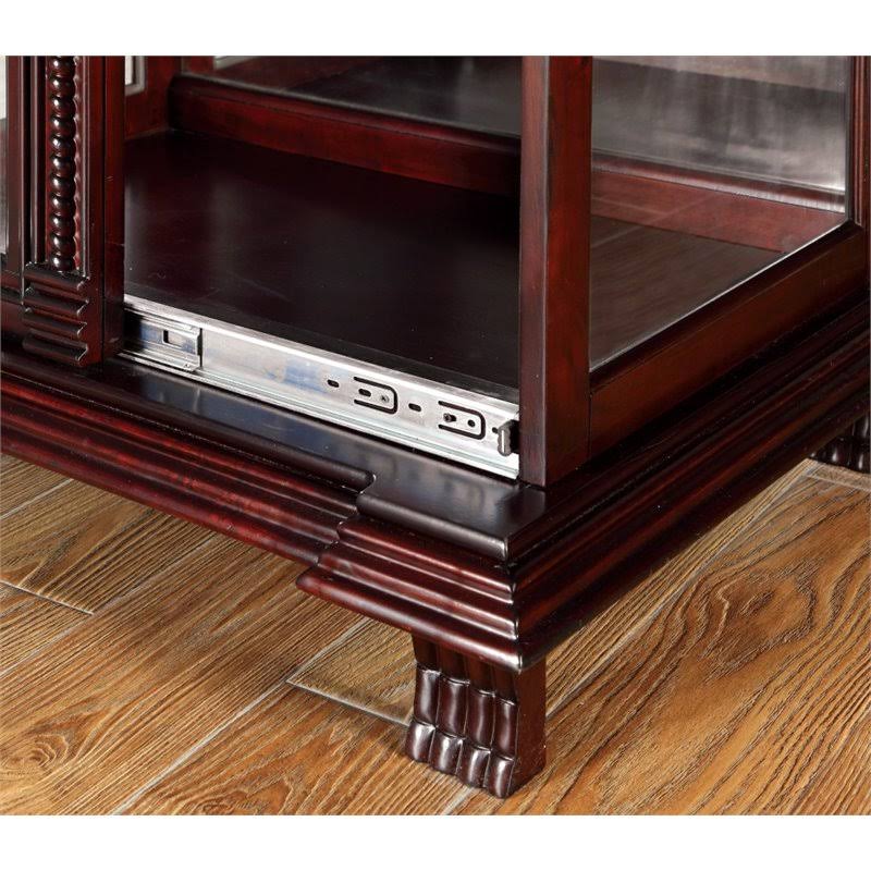 Furniture of America Lisandro Curio Cabinet Espresso T628023