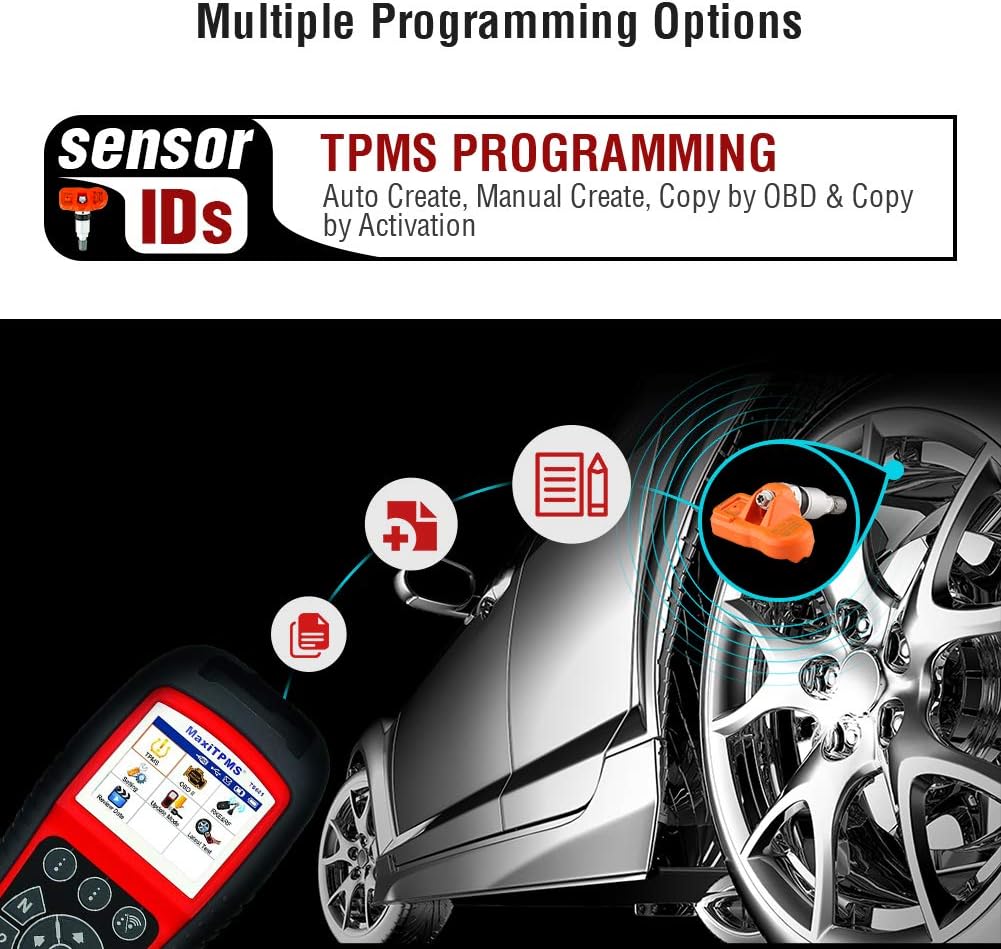 Autel MaxiTPMS TS601 Wireless TPMS Relearn Tool with OBDII Code Reader X39919