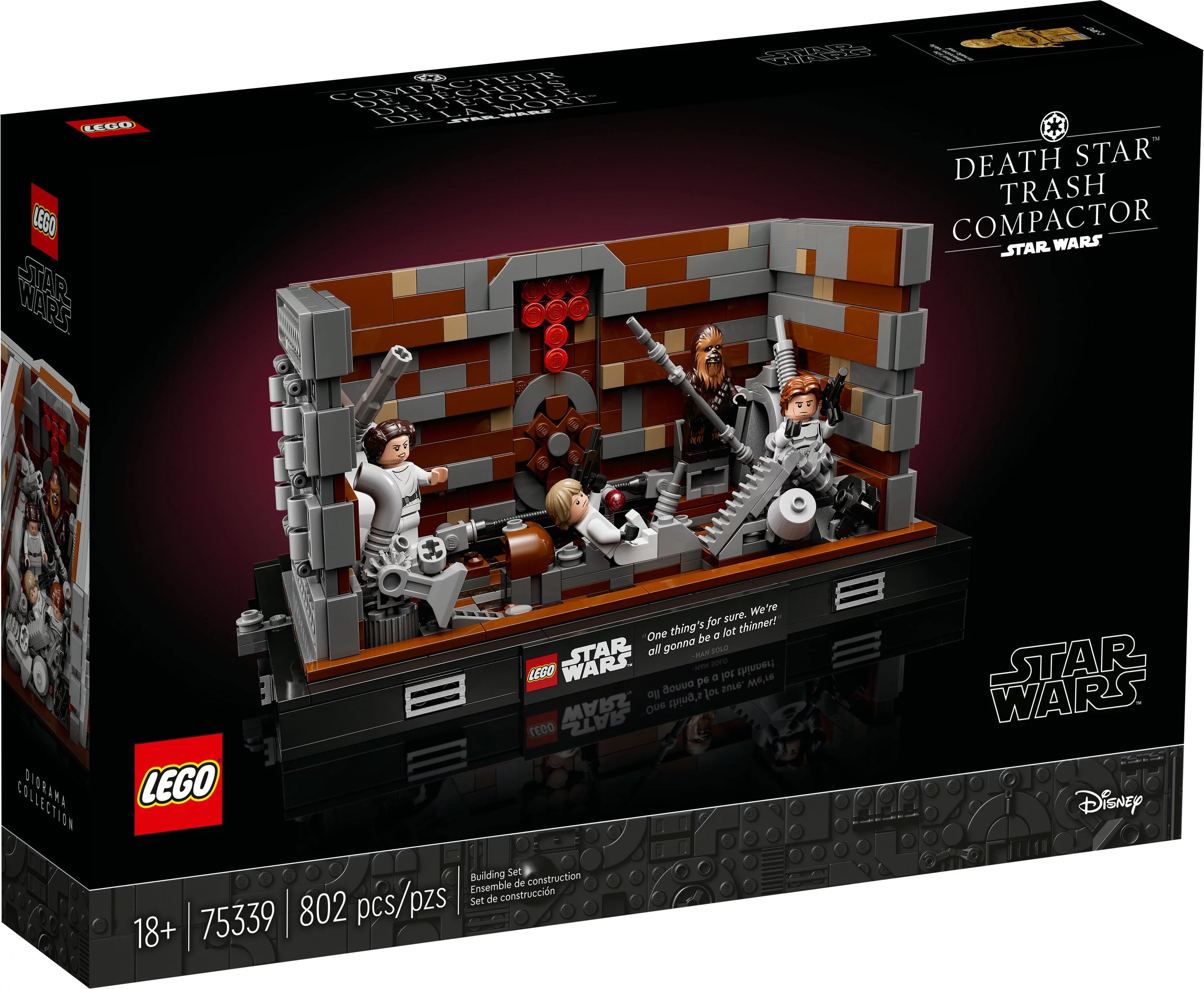 LEGO Star Wars Death Star Trash Compactor Diorama 75339 Building Set with 6 Figures V4037