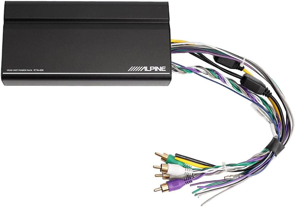 Alpine iLX-W650 Receiver with CarPlay and Android Auto, KTA-450 Amp P7600