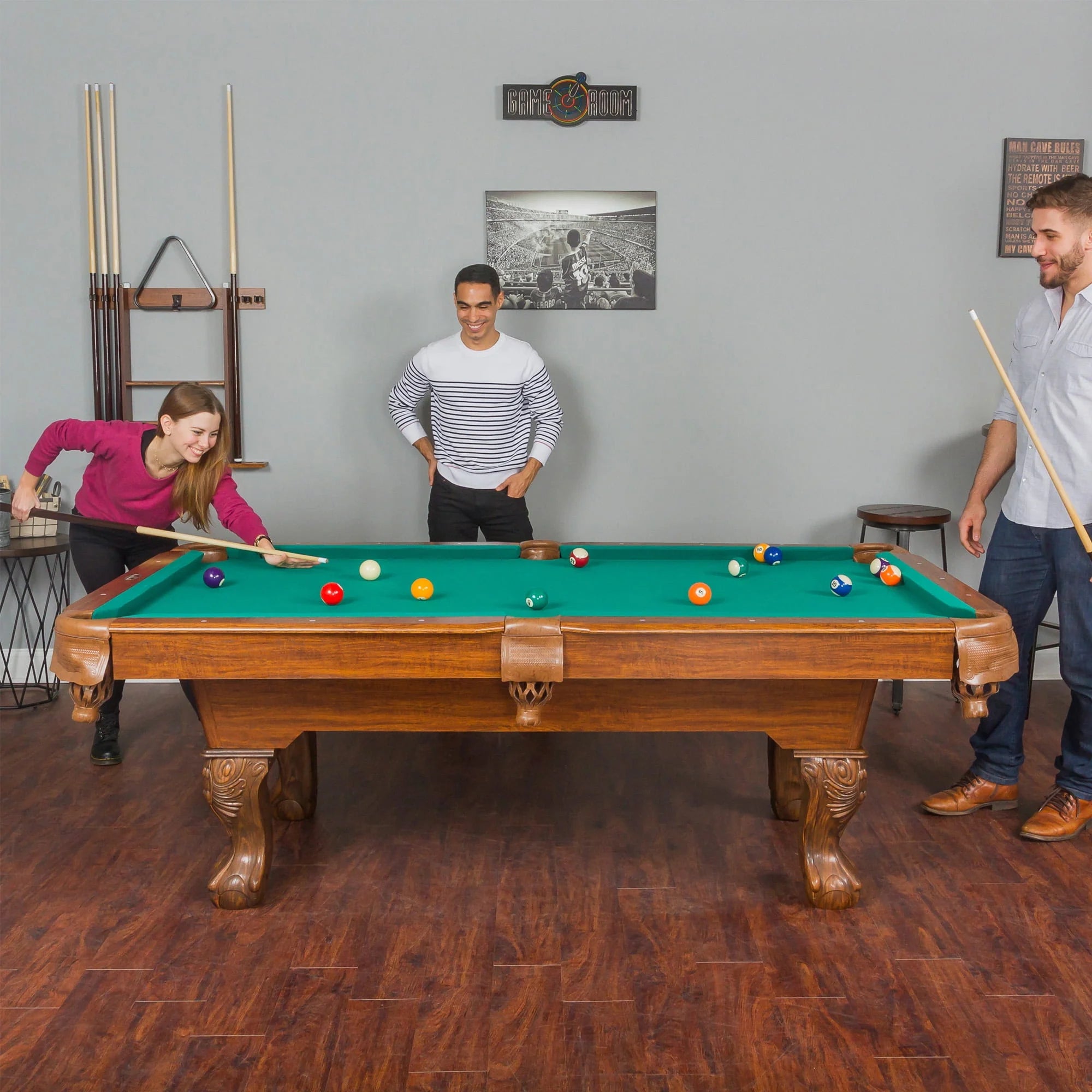 Classic Sports Brighton 87 Billiard Pool Table, Tan G11980