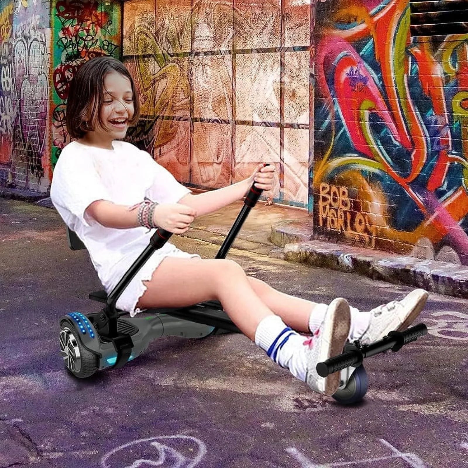 LIEAGLE Hoverboard with Seat Attachment, 6.5 inch Self Balancing Scooter S62540