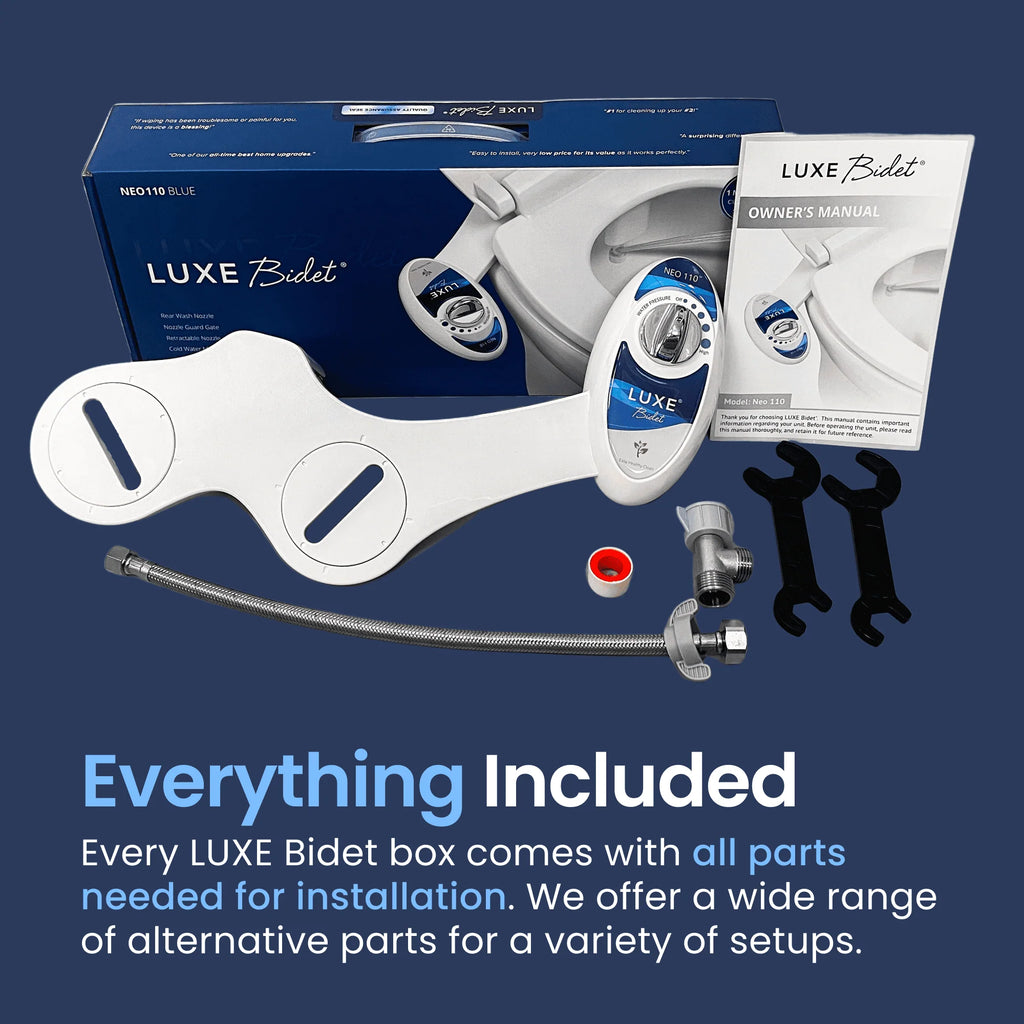 LUXE Bidet NEO 110 Non-Electric Bidet Attachment, Adjustable Water Pressure, Rear Wash F17793