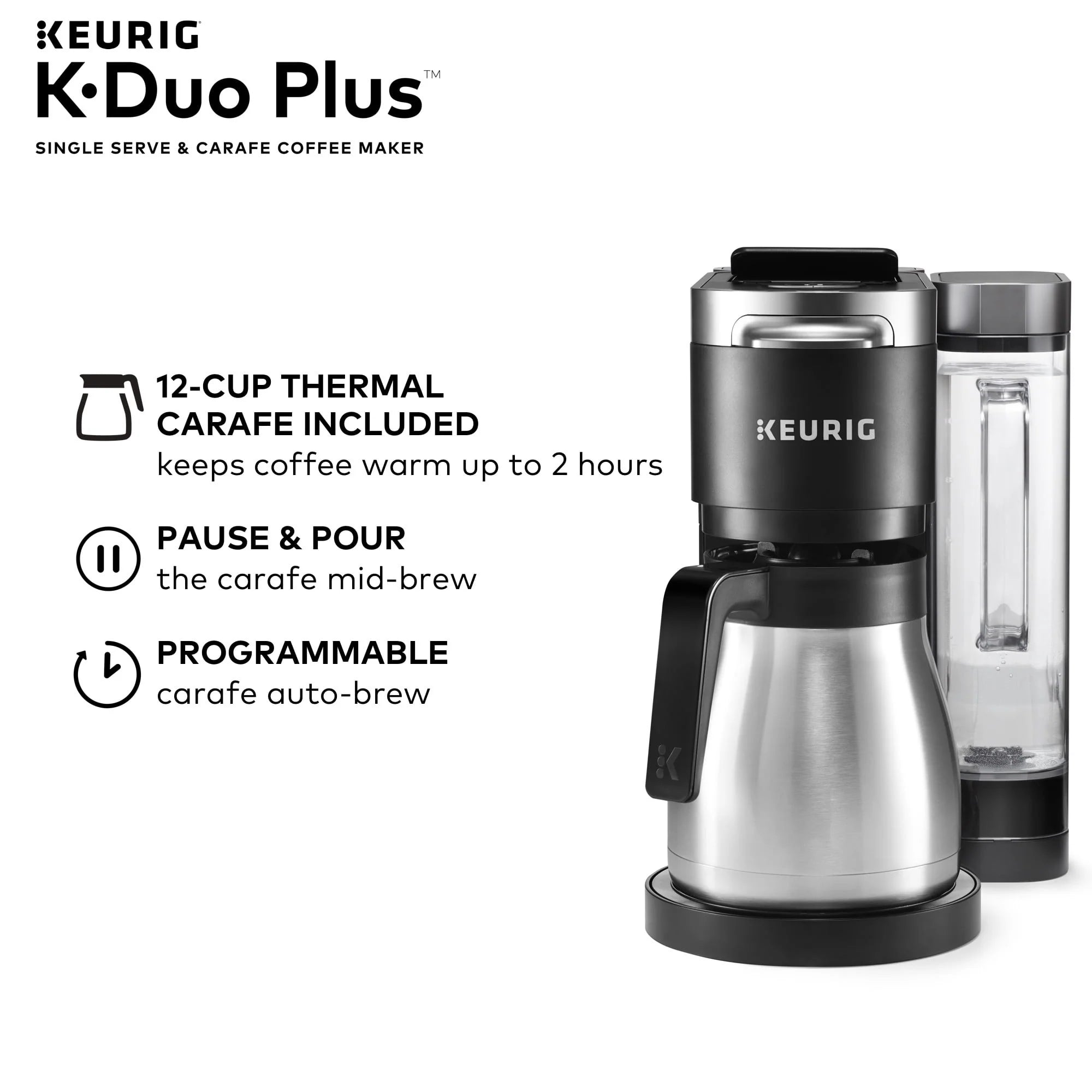 Keurig K-Duo Plus Single Serve & Carafe Coffee Maker F4389