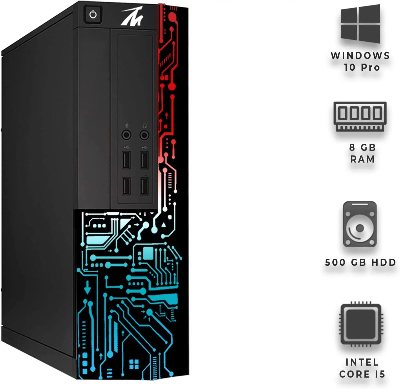 TechMagnet Siwa 8 Desktop PC, Core i5, 8GB RAM, 500GB HDD, 27" 165Hz Monitor B784