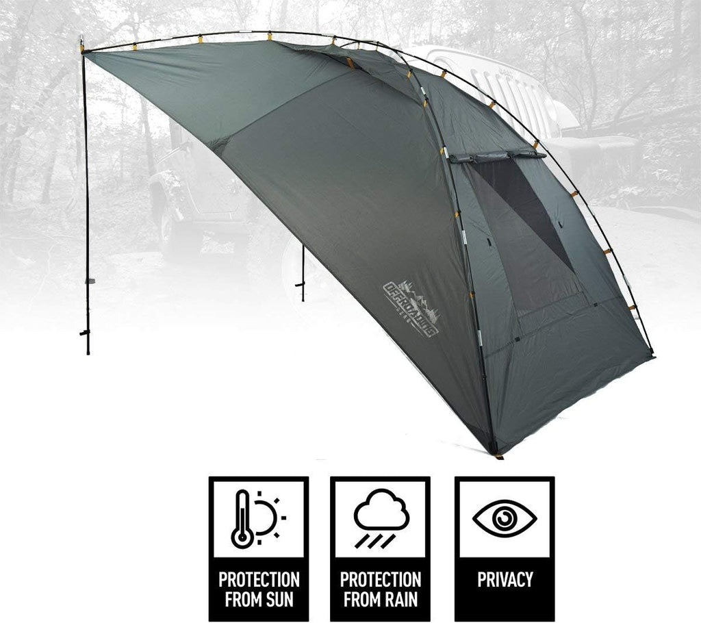 Portable Awning Canopy with Privacy Wall for Car SUV Camping J622951