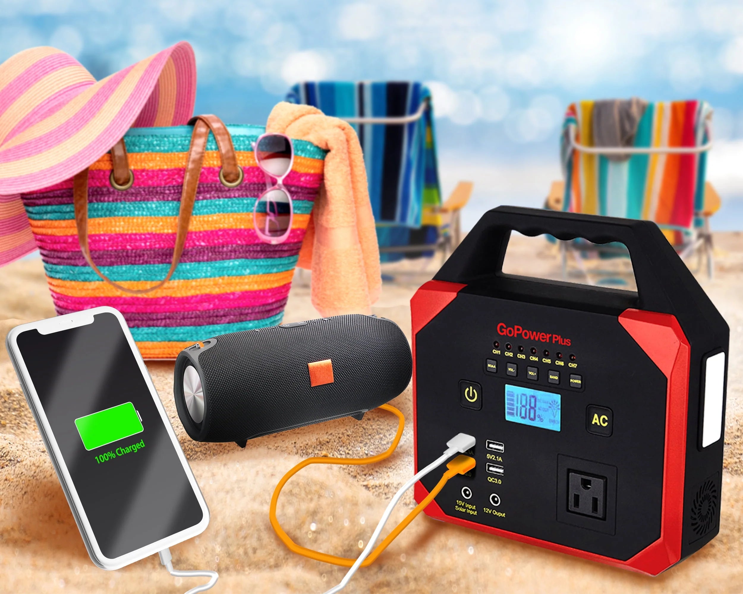 GoPower Plus 45000 mAh Emergency Power Station with AC and USB Ports U774