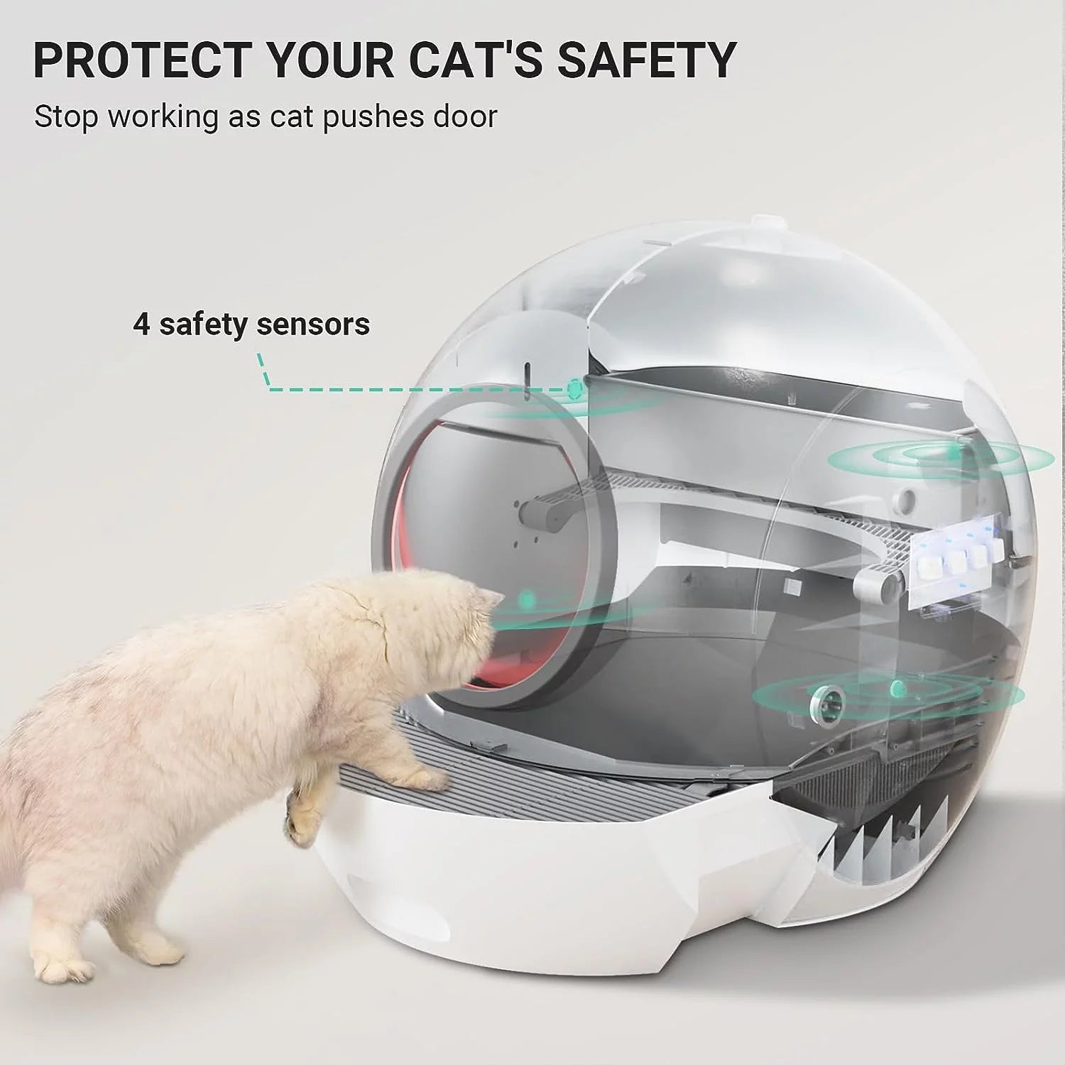 ELS PET WiFi Smart Cat Litter Box Automatic Self-Cleaning F75772