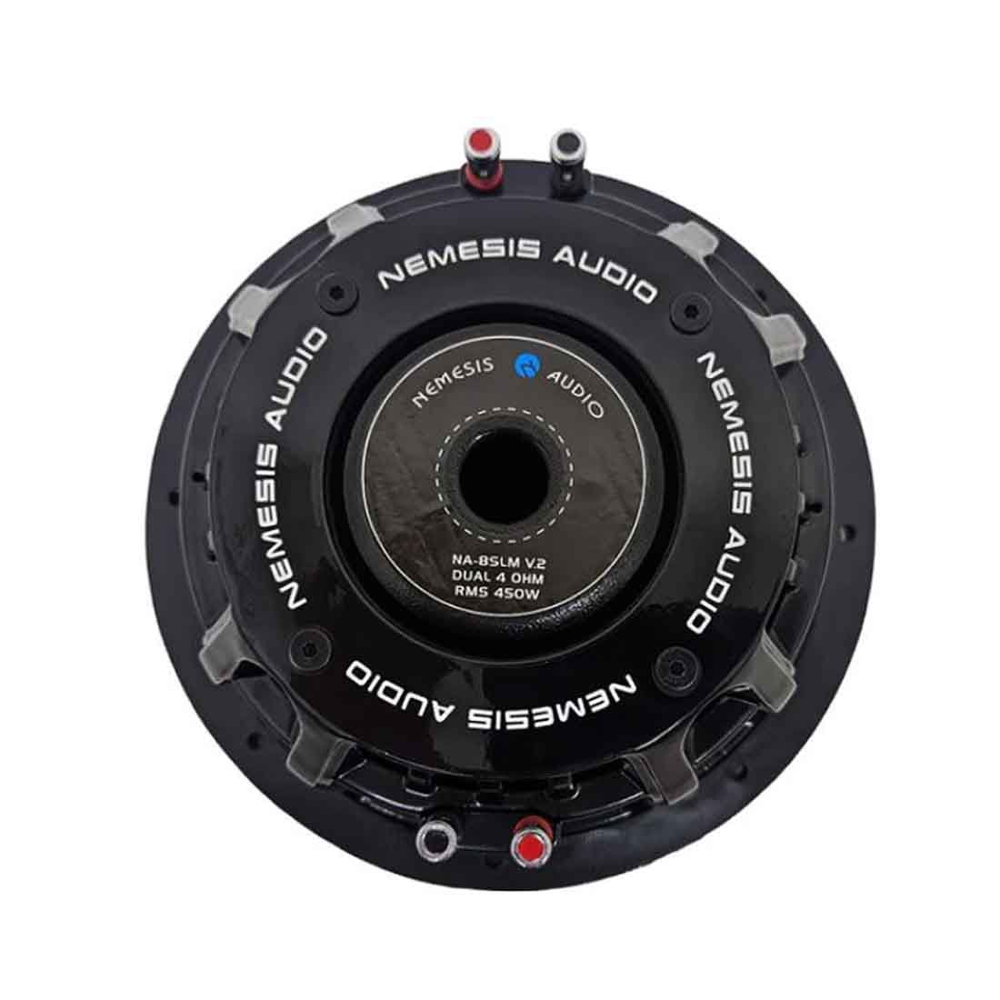 Nemesis Audio NA-8SLM V.2 D4 8" 450W RMS Dual 4-Ohm Shallow Mount Subwoofer U6587