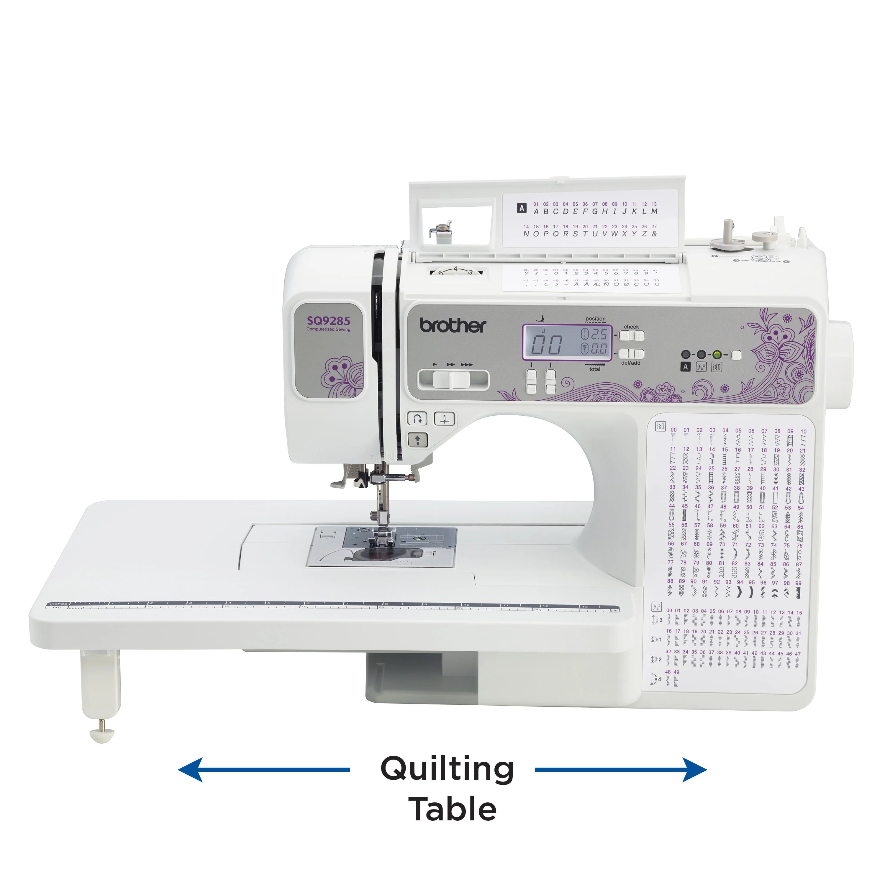 Brother SQ9285 Computerized Sewing and Quilting Machine with Wide Table U17478