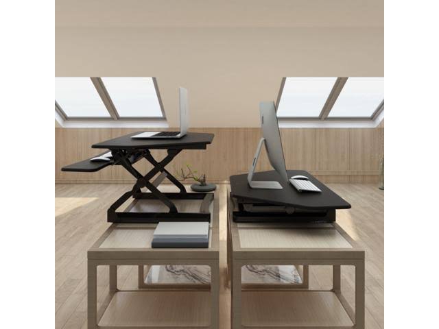 FlexiSpot Adjustable Corner Standing Desk Riser Black O57343