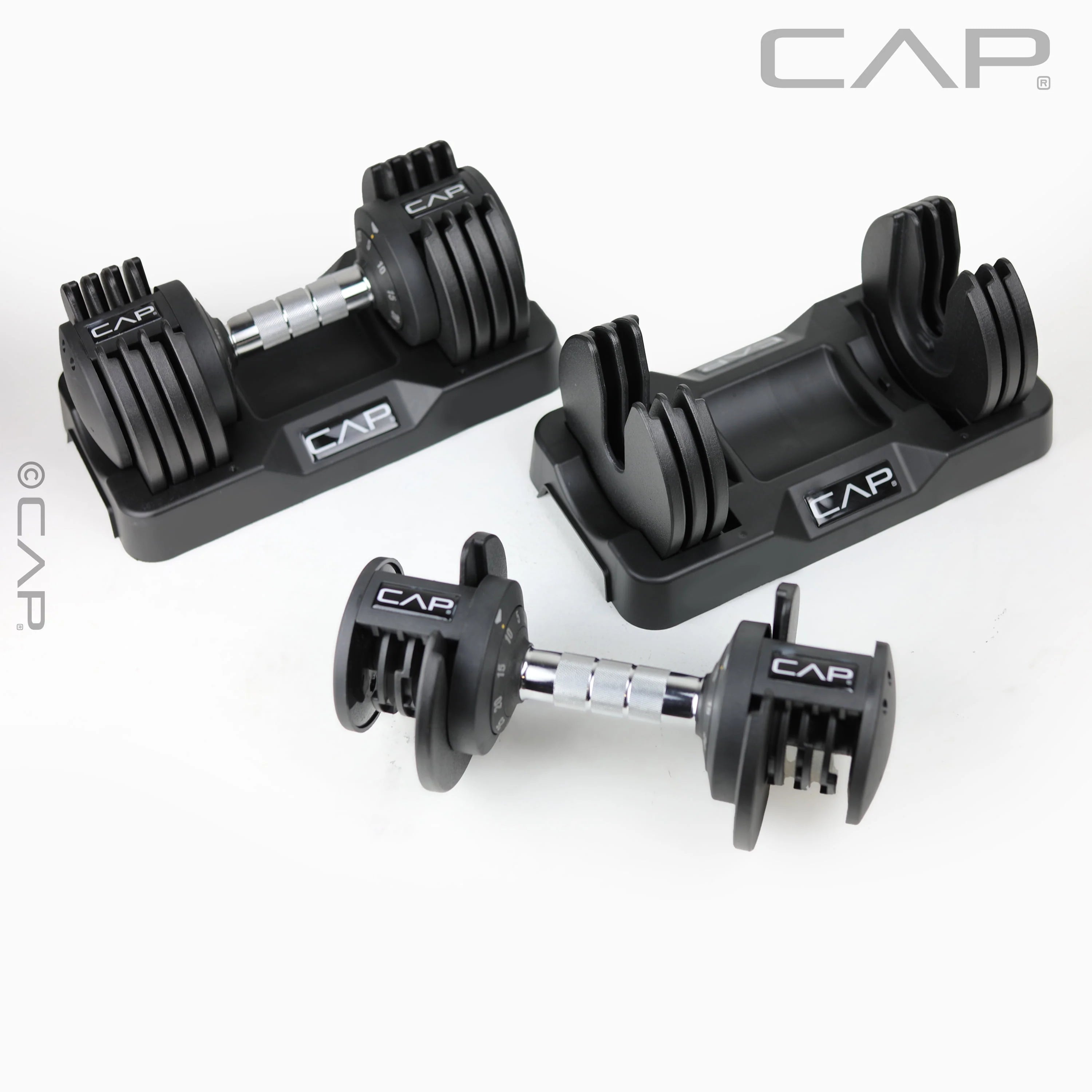 CAP Barbell 25lb Adjustable Dumbbell, Quick Select 5-25 A355