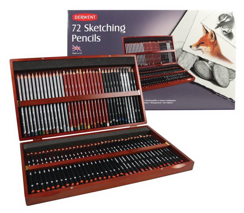 Derwent Sketching Pencil Wooden Box Set of 72 U557