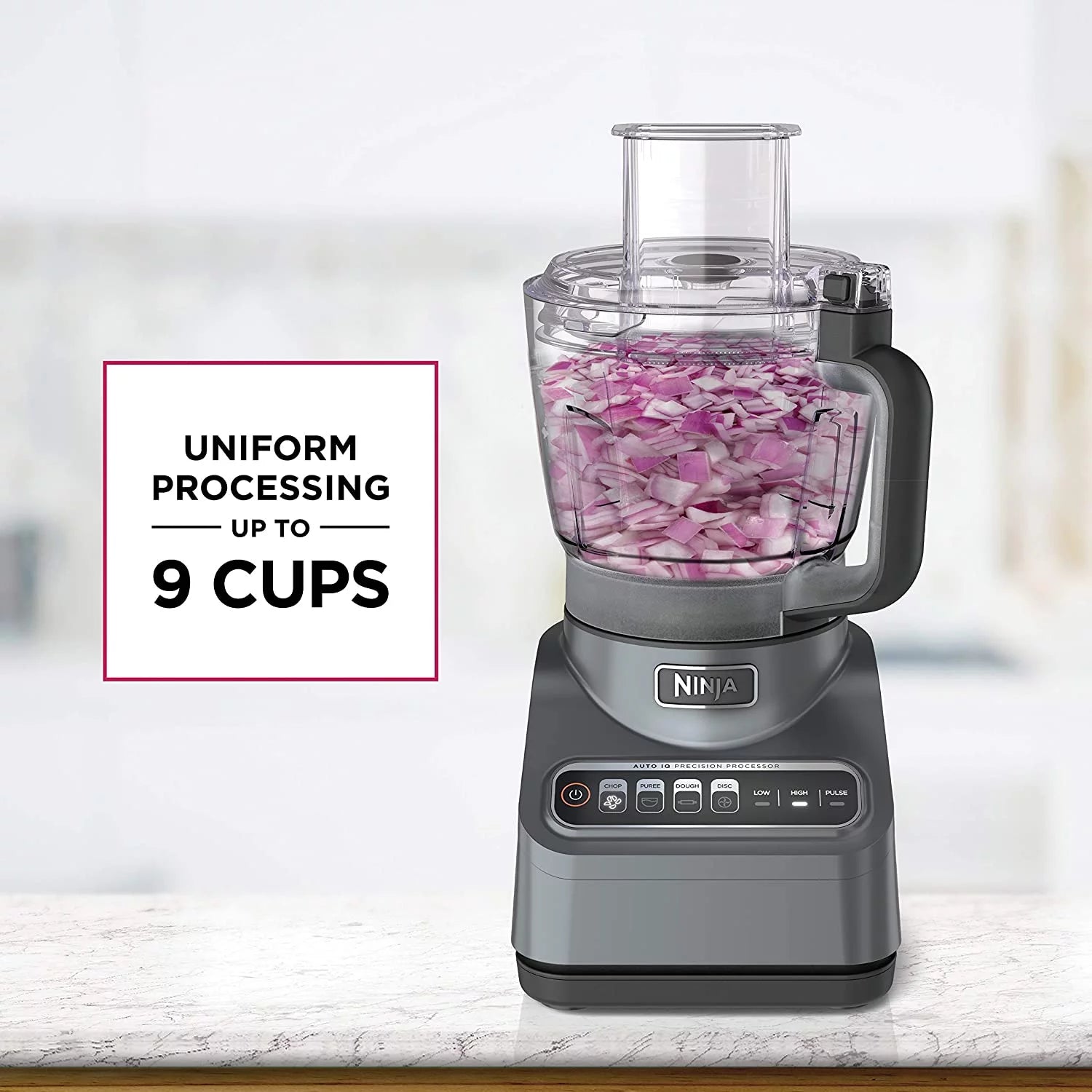 Ninja BN601 Plus Food Processor 1000W 9-Cup Silver Stainless V89197