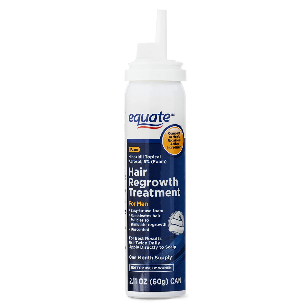 Equate Hair Regrowth Treatment Minoxidil Topical Aerosol 5% Foam, 3-Month Supply V8679