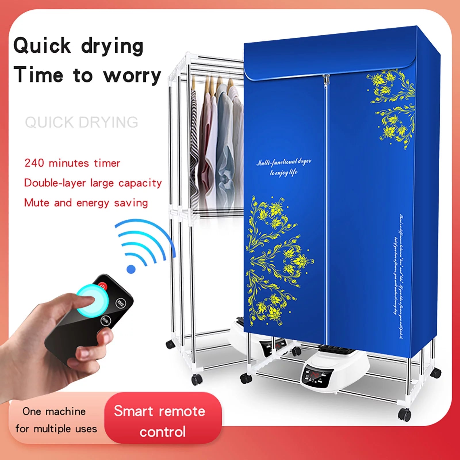 GBSELL Household Sterilizing Warm Air Clothes Dryer Z145