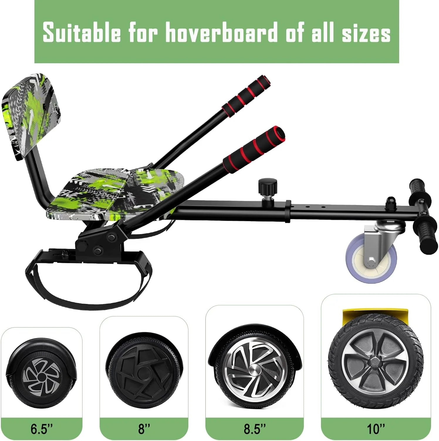 LIEAGLE Hoverboard with Seat Attachment, 6.5 inch Self Balancing Scooter S62540