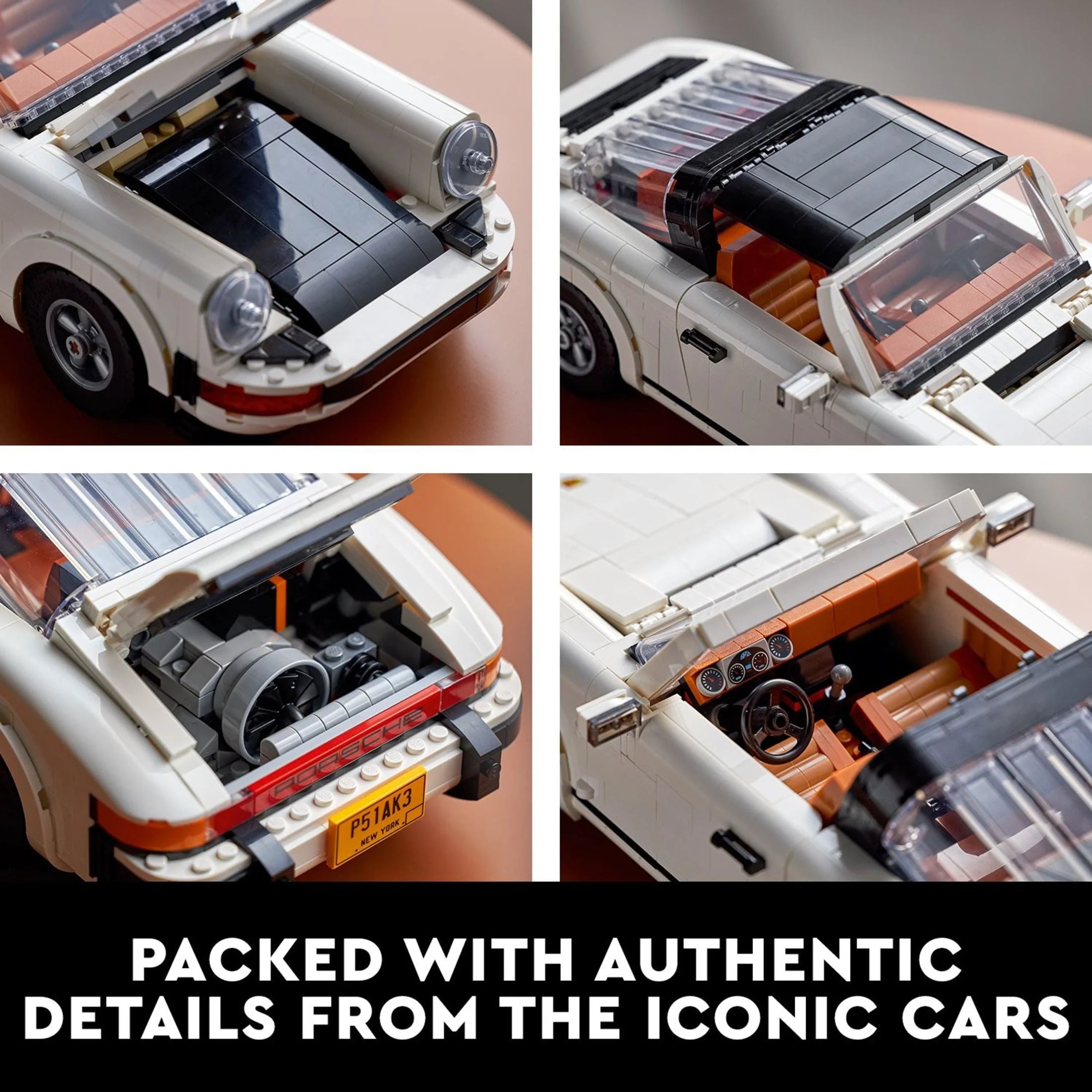 LEGO Icons Porsche 911 10295 Building Kit, 2in1 Turbo Targa Model Car Set R102