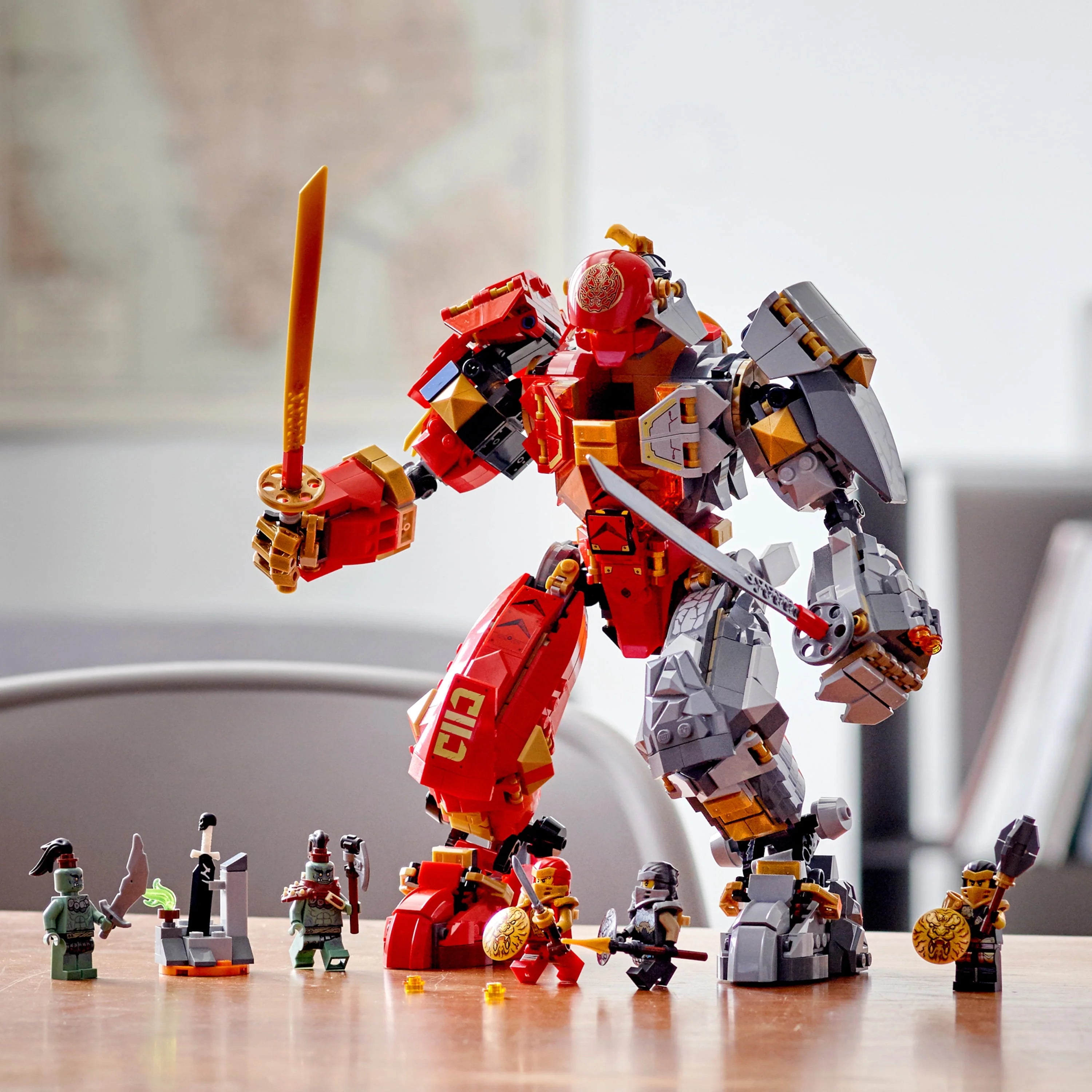 LEGO NINJAGO Fire Stone Mech 71720 Building Toy for Kids Age 9+ C7833