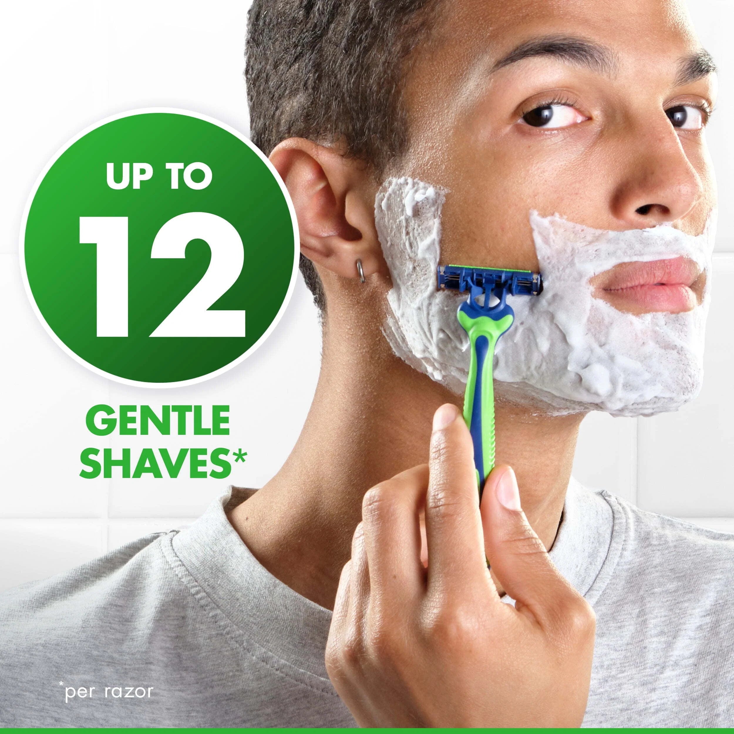 Gillette Sensor3 Sensitive Men's Disposable Razor, 4 Count Q736