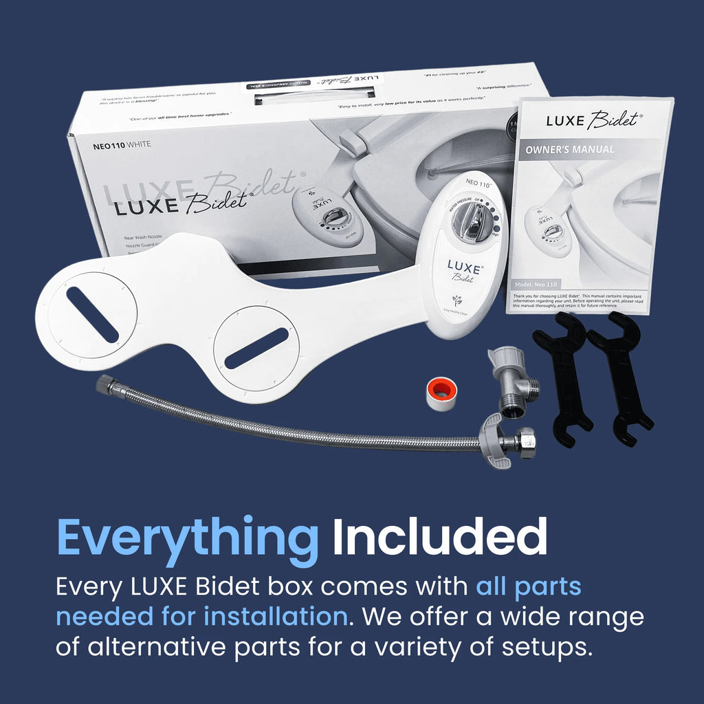LUXE Bidet NEO 110 Non-Electric Bidet Attachment, Adjustable Water Pressure, Rear Wash F17793