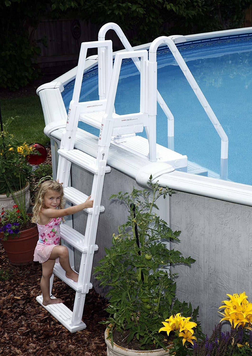 Blue Wave NE126 Easy Pool Step with Outside Ladder G98698