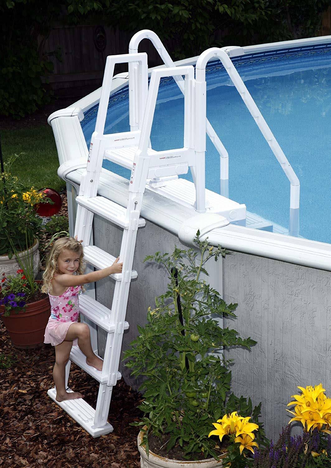Blue Wave NE126 Easy Pool Step with Outside Ladder G98698