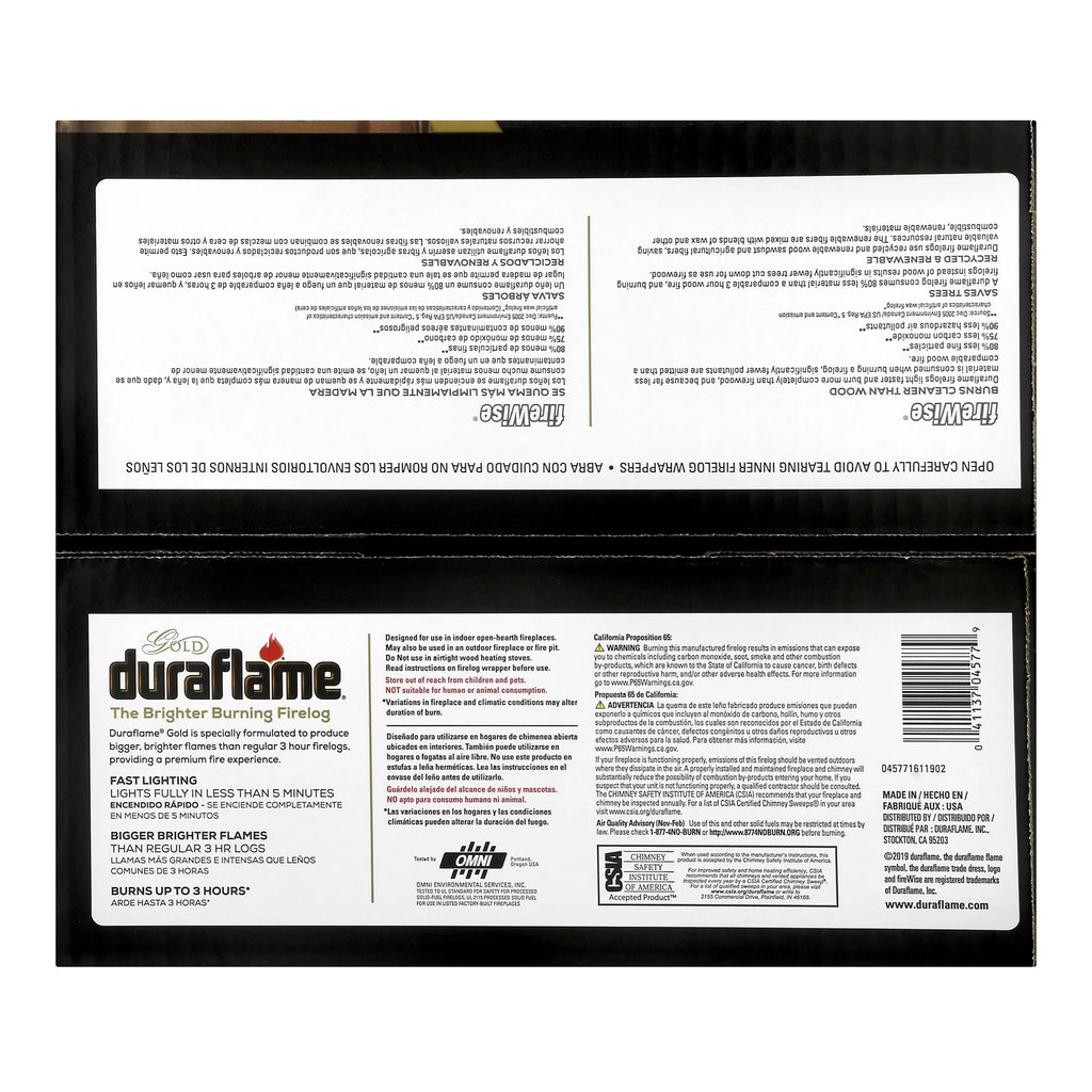 Duraflame Gold Ultra Premium Firelogs 4.5 lb, 6-Pack D540