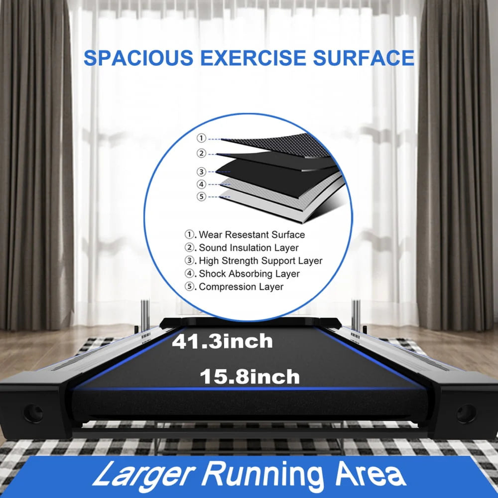 Folding Treadmill with Incline 2.5HP for Home, Bluetooth & Heart Rate Sensor U3414