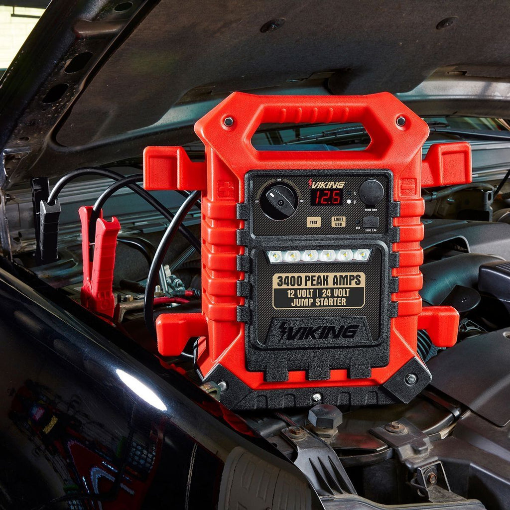 VIKING 3400 Peak Amp Pro Portable Car Battery Jump Starter V625