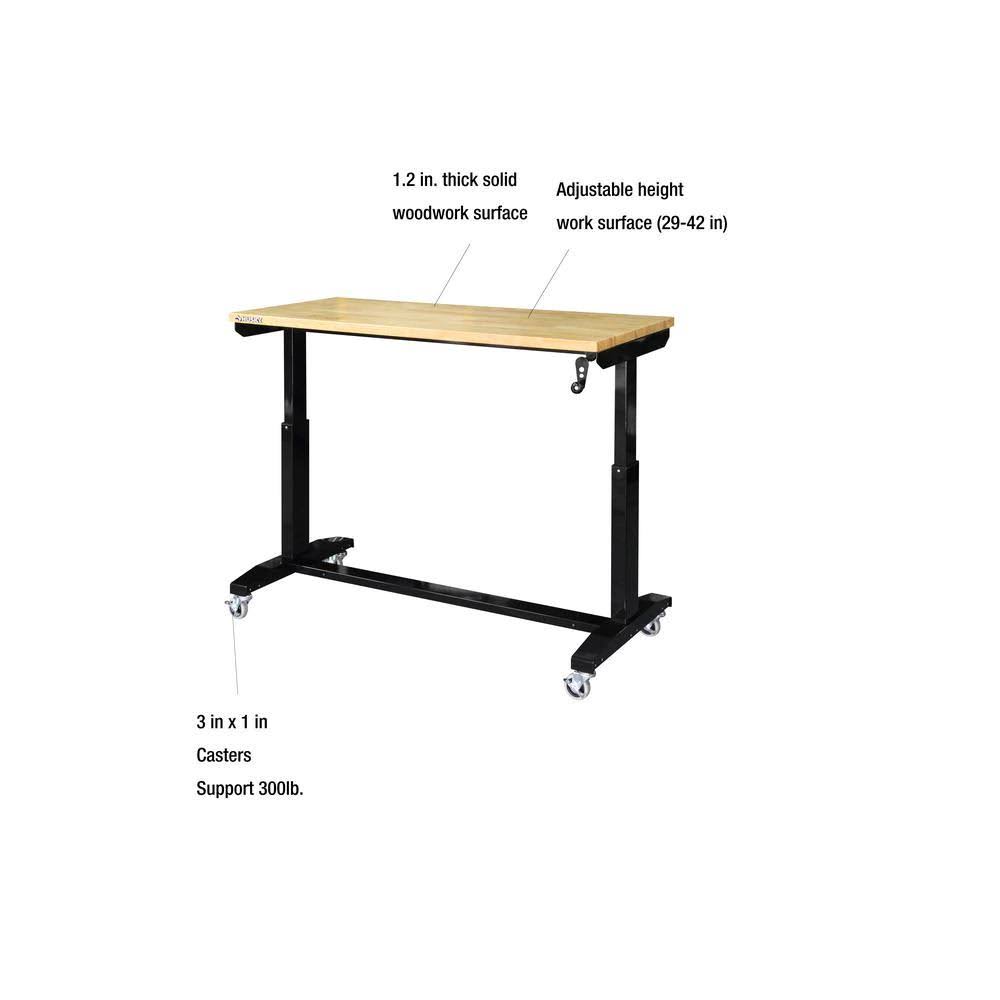 Husky 52 in. Adjustable Height Work Table Y497903
