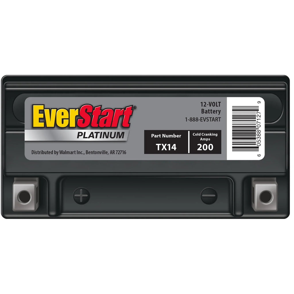EverStart Premium BOXED AGM Power Sport Battery, Group Size TX14, 12 Volt, 200 CCA K131893
