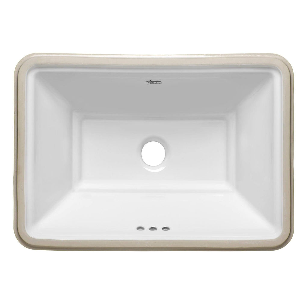 American Standard 0483.000 Estate 19-3/4x22 Undermount Fireclay Bathroom Sink with Linen