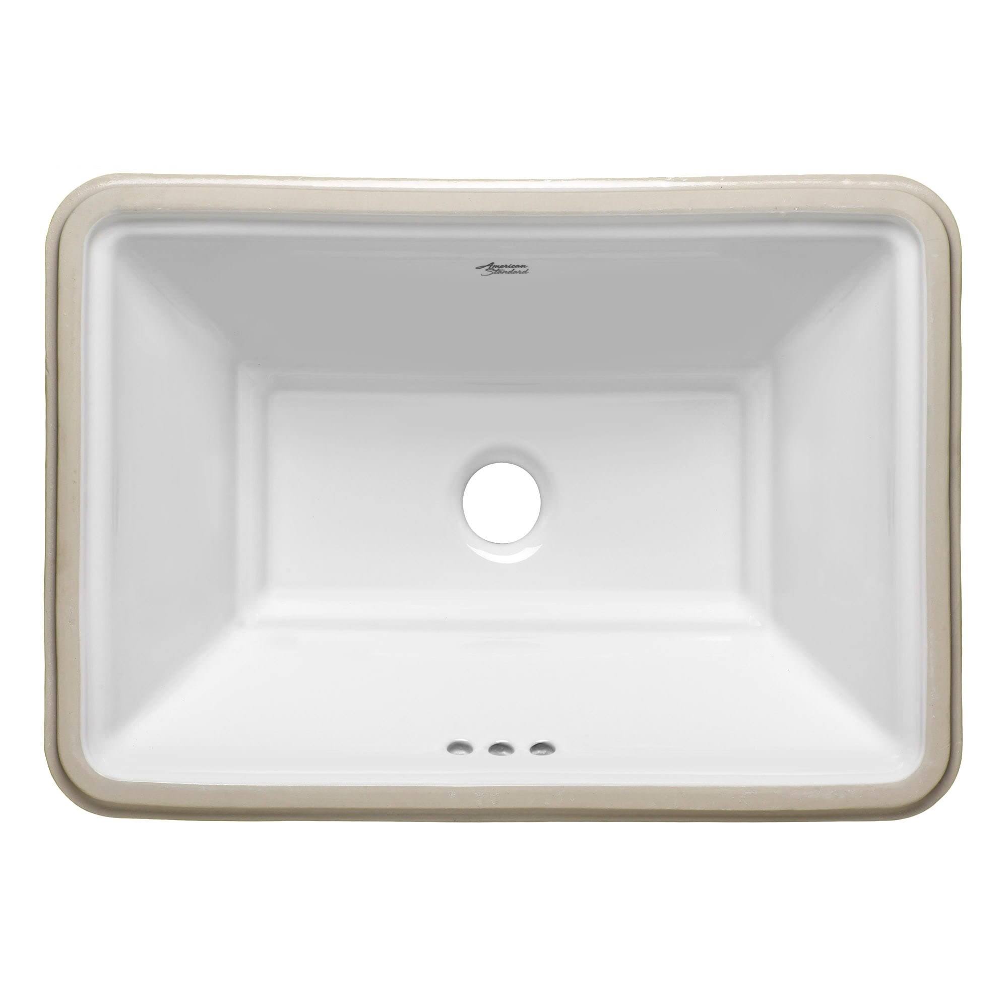 American Standard 0483.000 Estate 19-3/4x22 Undermount Fireclay Bathroom Sink with Linen