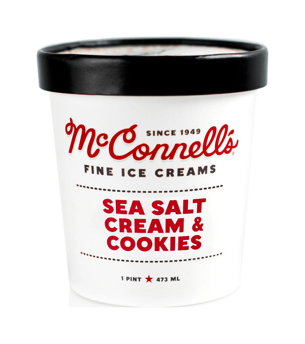 McConnell's Sea Salt Cream & Cookies Ice Cream, 16 oz. (6 Ct) T781