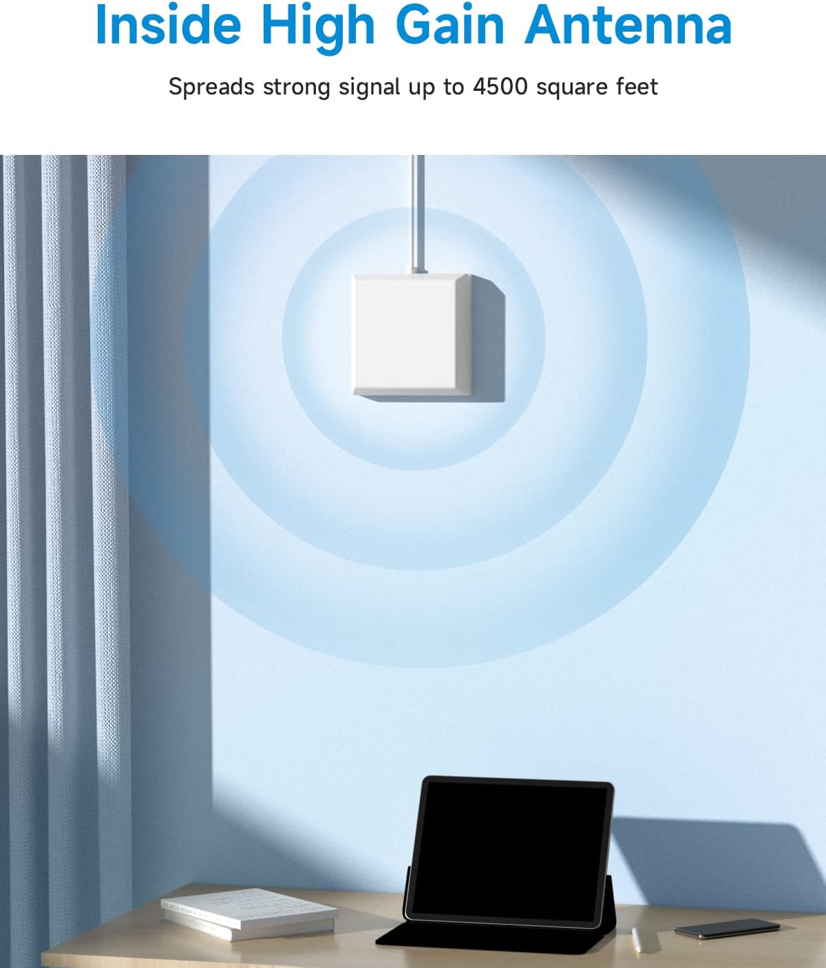 Cell Phone Signal Booster for Verizon and AT&T, 4G LTE 5G, 65dB Dual Band Repeater H4773