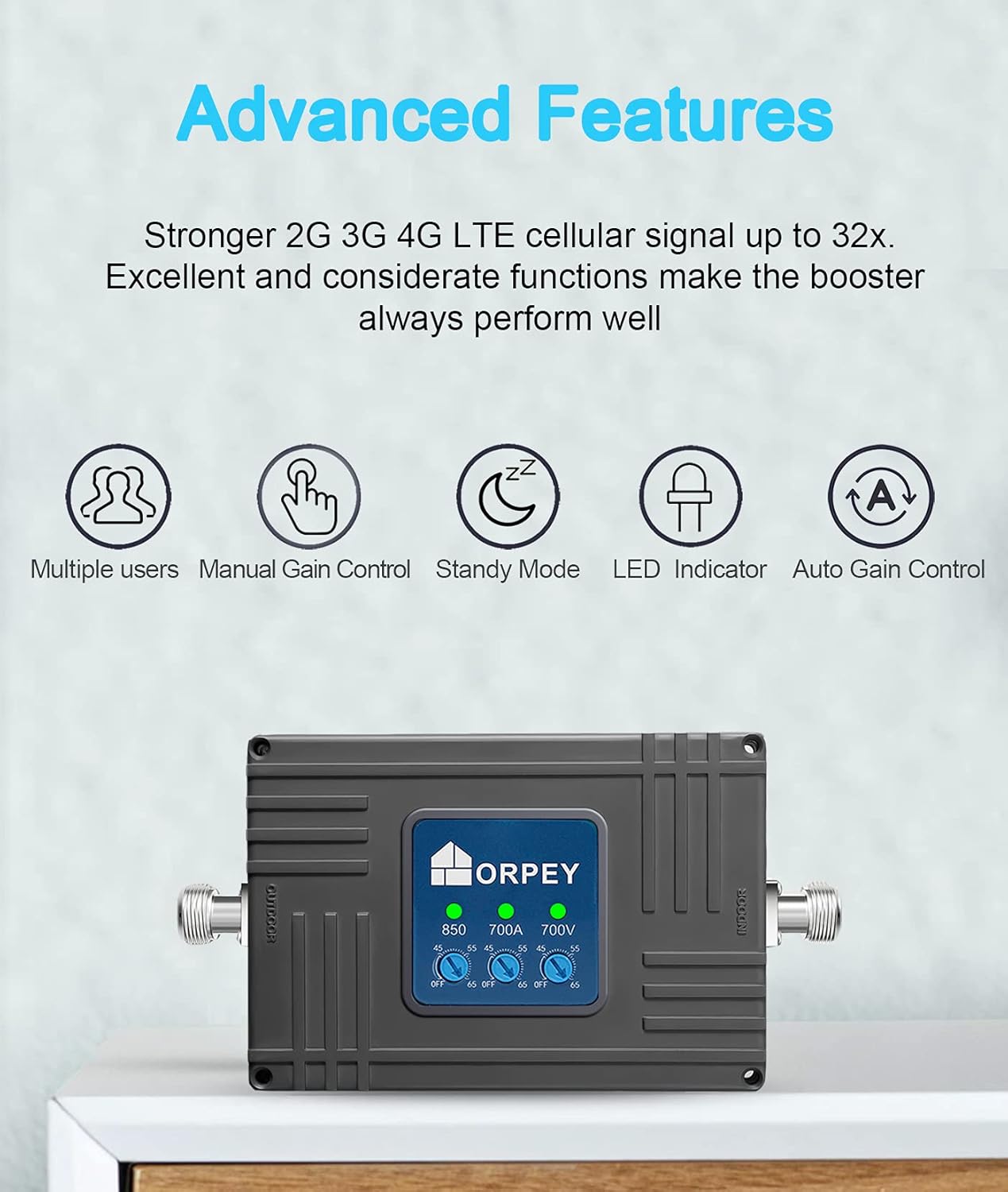 ORPEY Verizon Cell Phone Signal Booster 5G 4G LTE for Home, FCC Approved U518
