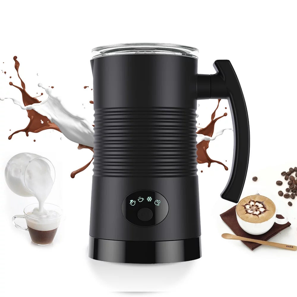 Tomshoo 400W Milk Frother, 4 in 1 Hot/Cold Foam Maker, Stainless Steel, Non-Stick Interior, Electric Automatic Milk Frother and Steamer for Coffee Hot Milk