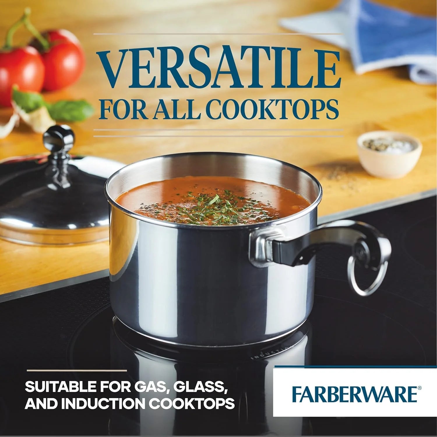 Farberware Classic Stainless Steel Saucepan with Lid, 3 Quart E8869